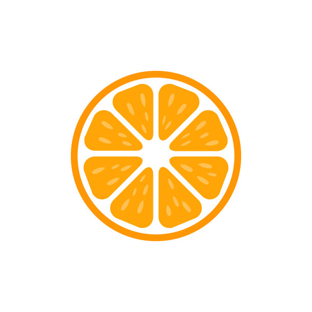 橙片图标。橙色和平向量图片下载