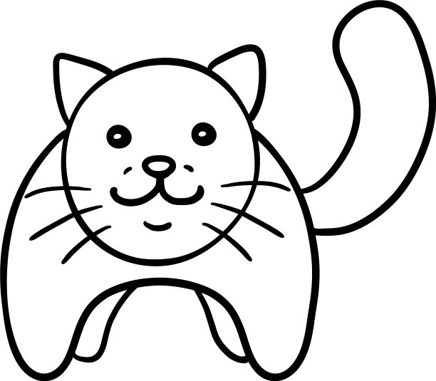 轮廓字符-猫图片下载