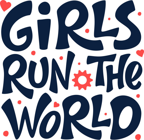 世界女孩手绘字母女孩图片下载