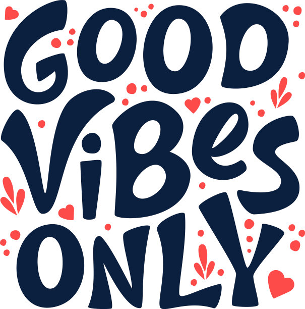 好vibe只有字母卡片手绘的标志图片下载