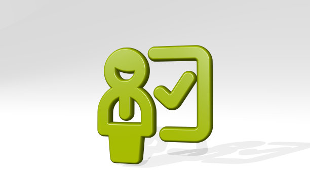 学校老师从一个角度纠正了阴影。一个用金属材料制作的厚雕塑的3D渲染。插图和教育图片下载