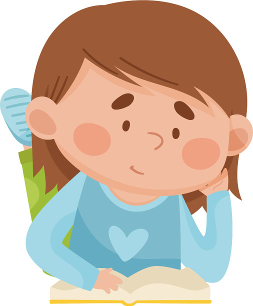 女孩躺在地板上，打开书看图片下载