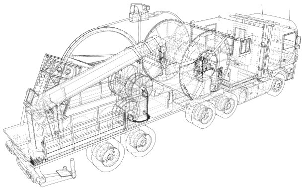 线架线车隔离在白色图片下载