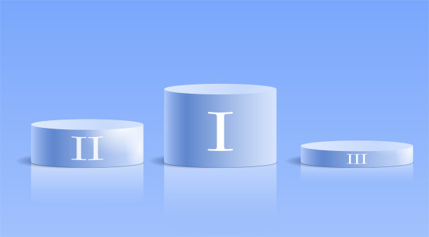 3d圆形蓝色领奖台的体育奖项图片下载