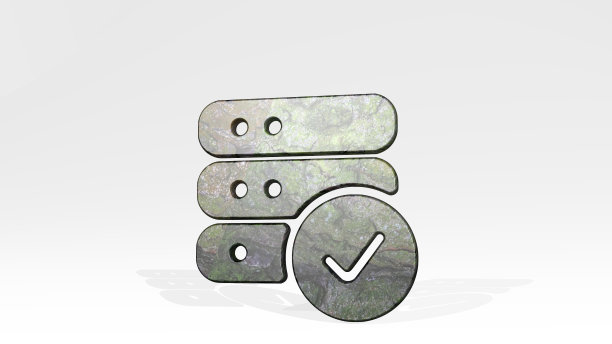 服务器检查两盏灯投阴影。金属雕塑的3D插图在一个白色的背景与温和的纹理。数据和计算机图片下载