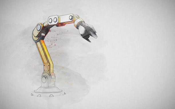 素描机械手臂图片下载
