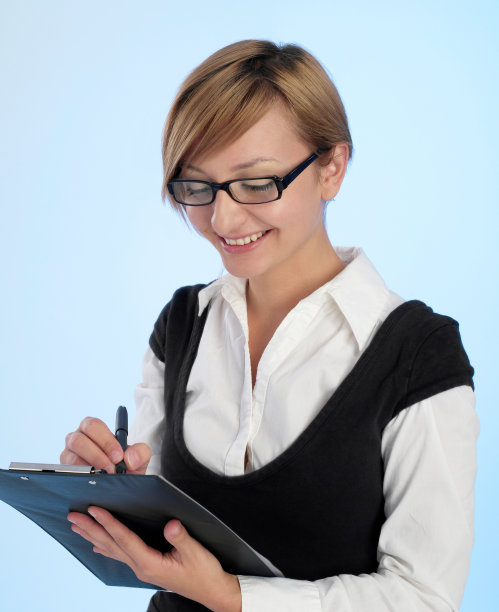 商人与剪贴板图片下载