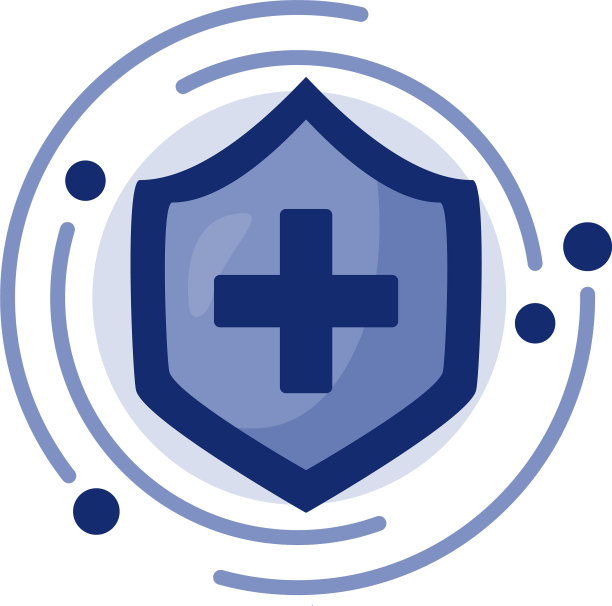 盾牌细节样式中的医疗十字符号图片下载