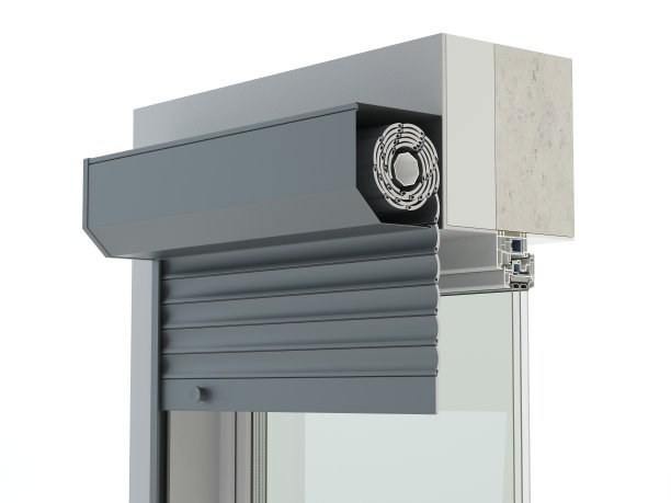 建筑外窗滚轮，类型A - 3D插图图片下载