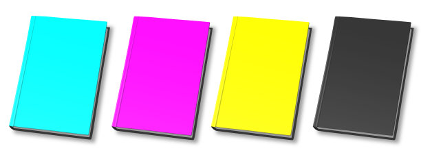 空白书模型CMYK与阴影。图片下载