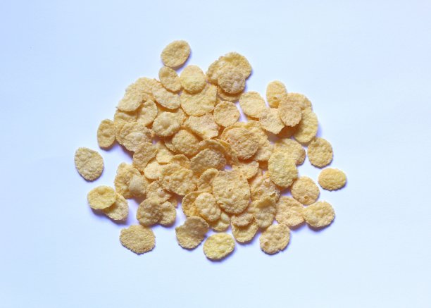 玉米片堆叠，顶视图图片下载