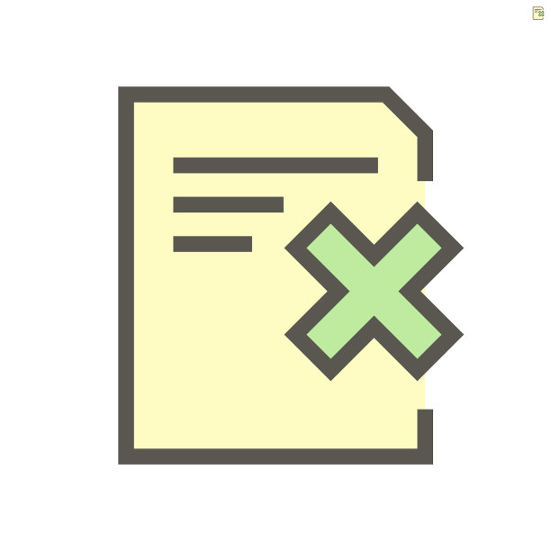 拒绝文档图标设置设计48x48像素图片下载