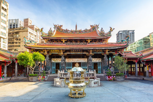 中国台湾台北龙山寺图片下载