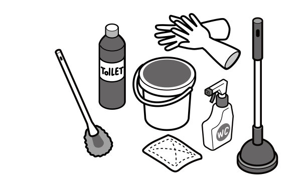 厕所清洁工具套装图片下载