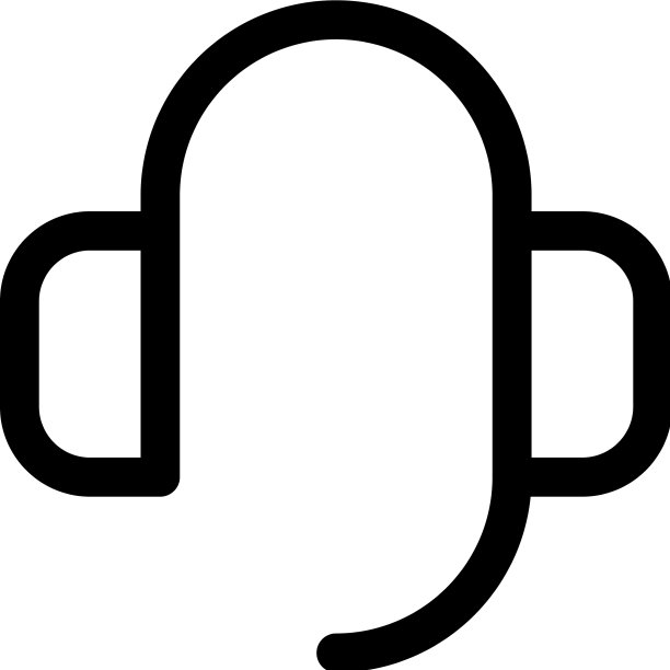 联系支持图标设计耳机与麦克风图片下载