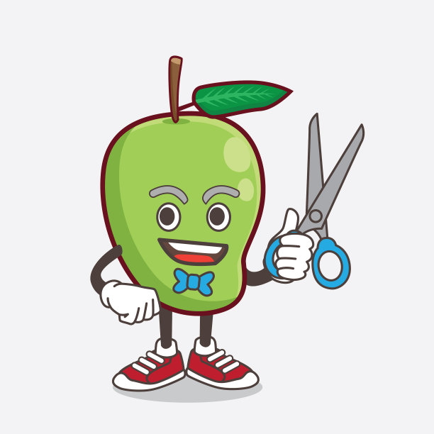 卡通人物芒果水果作为微笑的吉祥物图片下载