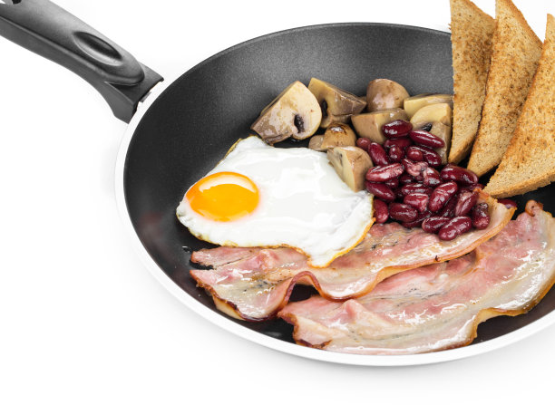 传统的早餐盘子。图片下载