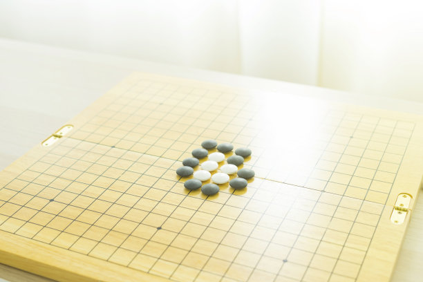 用来下围棋的特写木板图片下载