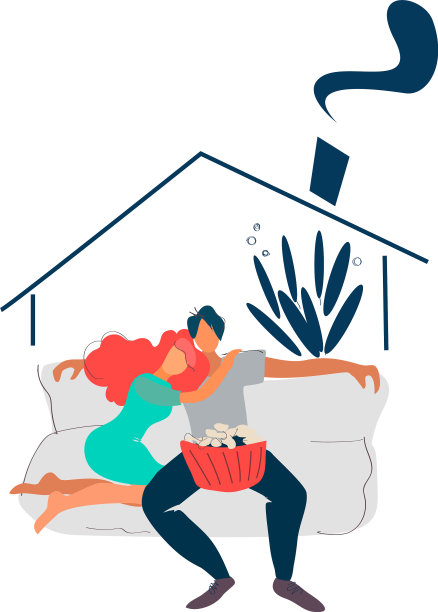 在新冠肺炎疫情期间呆在家里，爱人图片下载