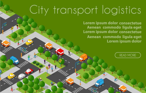 工业物流三维等距城市图片下载