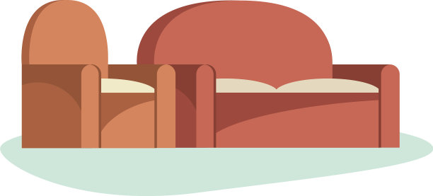 沙发、客厅、家具孤立图标图片下载