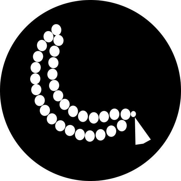 祈祷念珠塔斯比黑圈图标图片下载