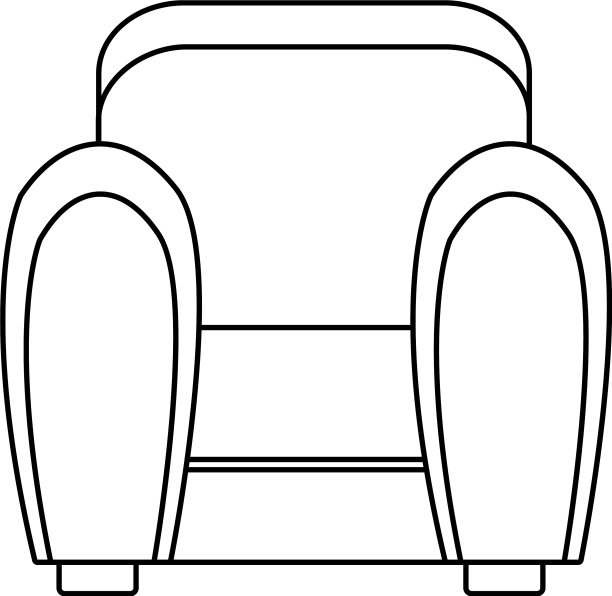 沙发客厅家具孤立图标图片下载