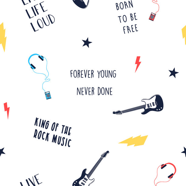 手绘打印设计吉他图片下载