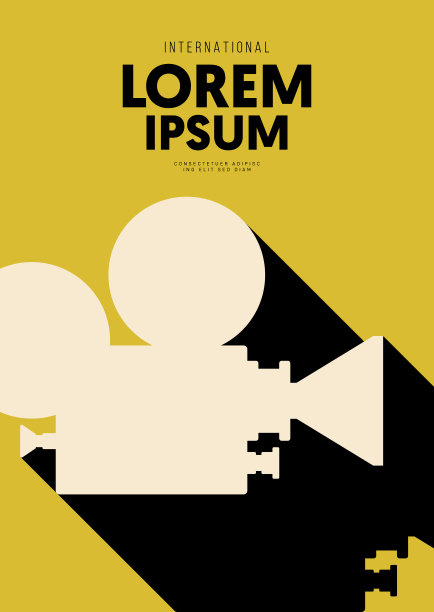 电影和电影海报设计模板背景复古复古的风格图片下载