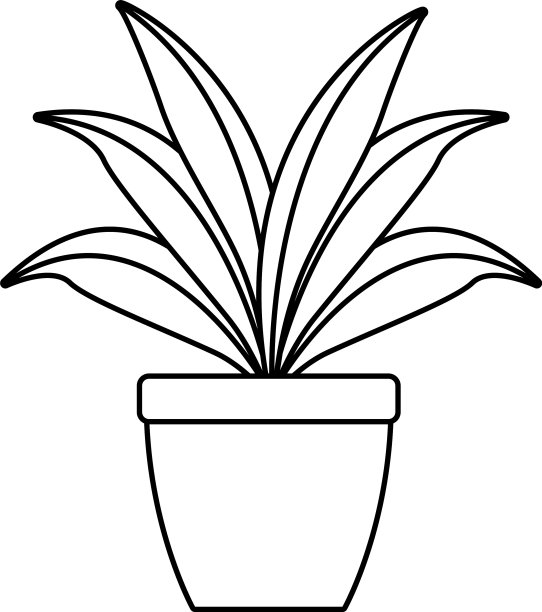 室内植物居家装饰孤立图标图片下载