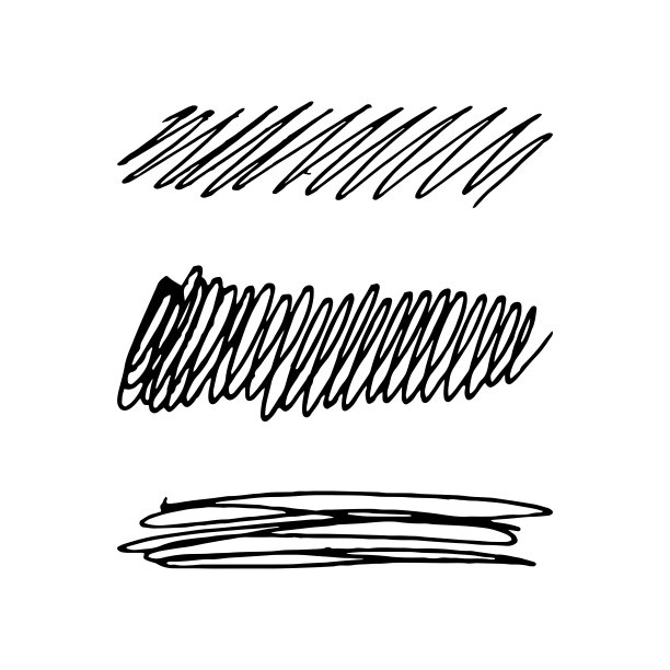 用手绘线乱画的抽象涂鸦。涂鸦的元素。孤立的草图在白色的背景。矢量图图片下载