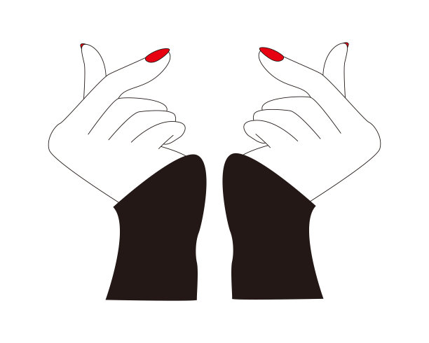 用手指表示心的手势，韩国，图标图片下载