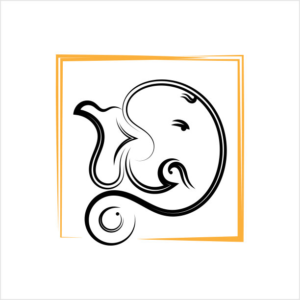 主甘尼萨的矢量插图。以象头神节而闻名的印度神。创意理想的社交媒体和婚礼贺卡封面设计图片下载