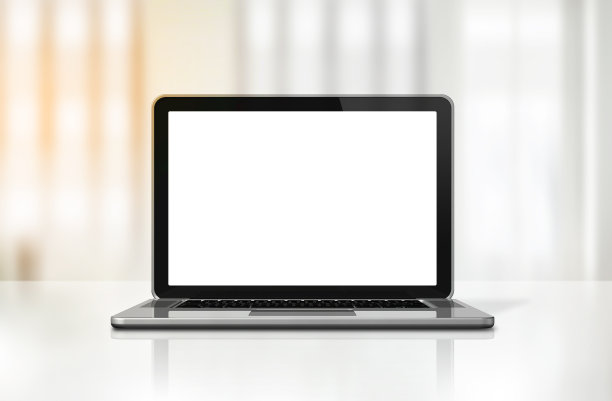 笔记本电脑在办公桌上图片下载