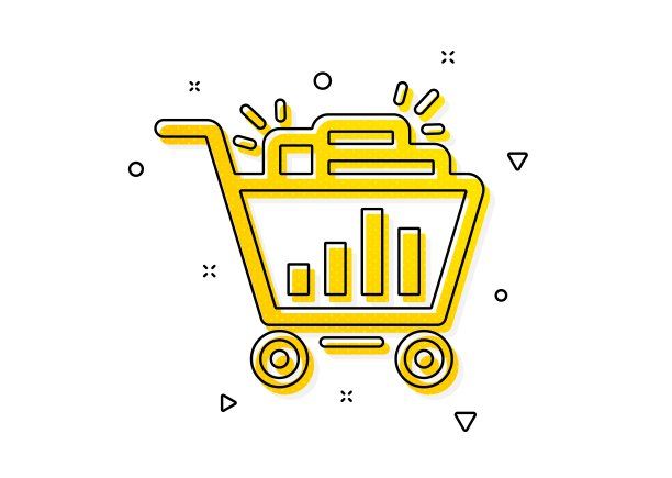 Seo购物车图标。搜索引擎优化标志。向量图片下载