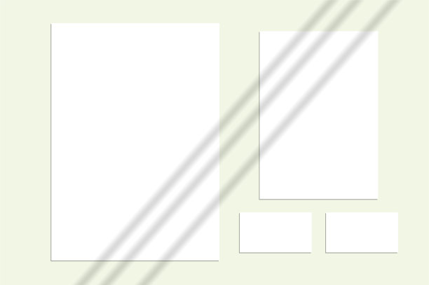 矢量叠加阴影效果。空白和卡片模拟。夏日阳光模板设计，广告，邀请等。图片下载