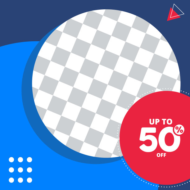 蓝色和红色的抽象横幅设计图片下载