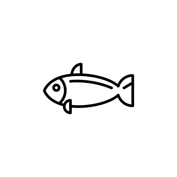 鱼的图标，符号设计模板图片下载