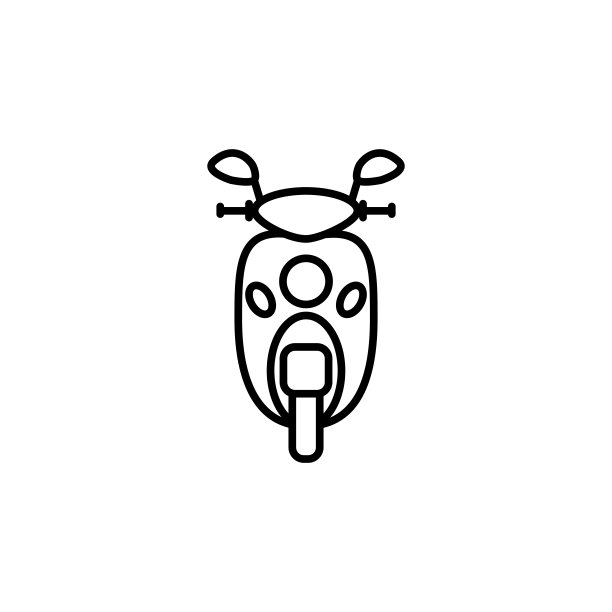 摩托车图标，符号模板向量图片下载