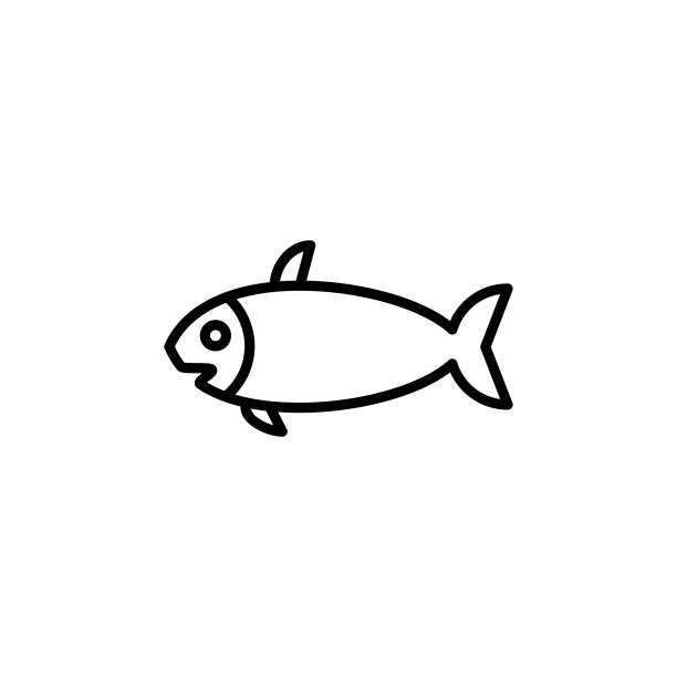 鱼的图标，符号设计模板图片下载