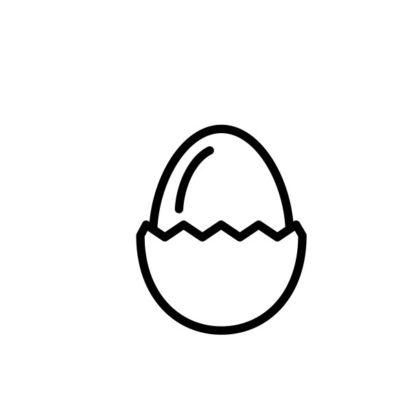 鸡蛋图标，插图设计模板图片下载