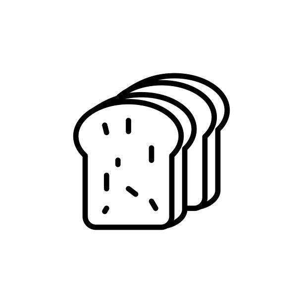 面包图标，符号设计模板图片下载