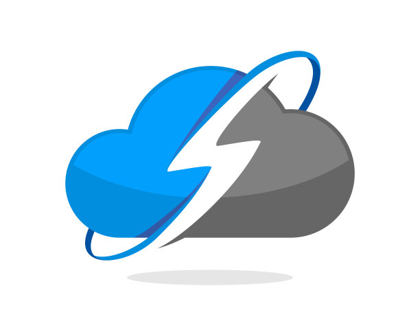 蓝色和灰色的云和闪电在里面嗖嗖地掠过图片下载