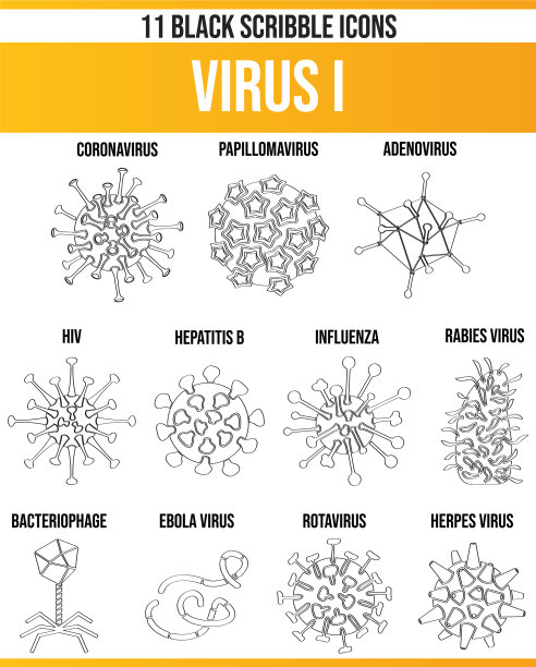 黑色图标设置涂鸦病毒I图片下载