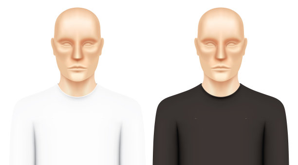 亚洲男性模特穿着圆领t恤图片下载