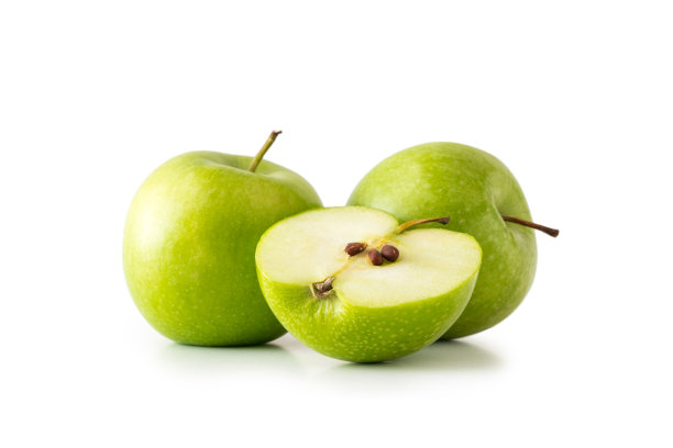 白背景上的青苹果图片下载