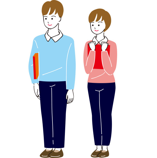 一个微笑的护理人员拿着文件的矢量插图图片下载