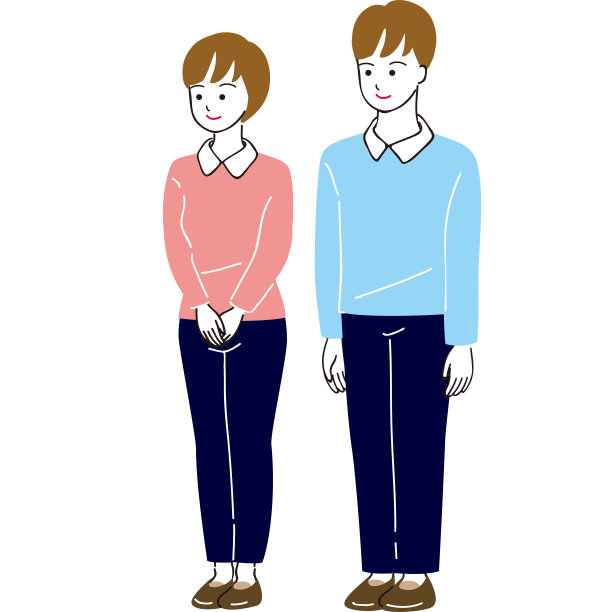 一个微笑的照顾者的矢量插图图片下载