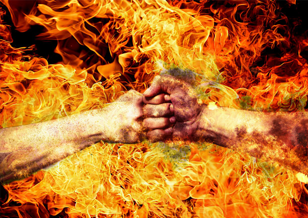 拳头和拳头碰撞图片下载