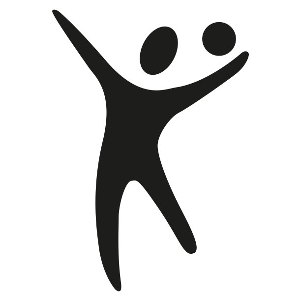 抽象沙滩排球运动员剪影图片下载